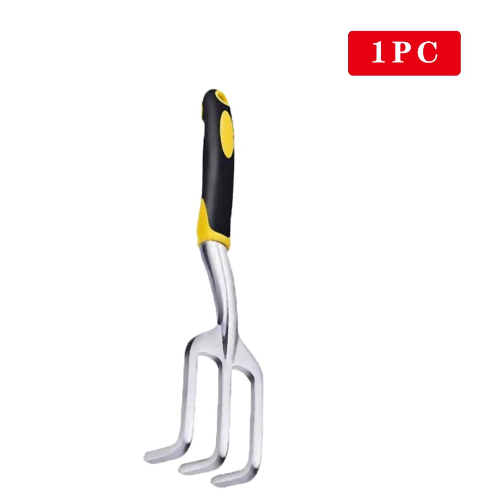 Tuinieren Schop Magnesium Aluminium Aloy Schoffel Hark Vijf Stuk Losse Bodem Planten Ingemaakte Spade Schop Hark Plant Bloeiende Tool: Three claws