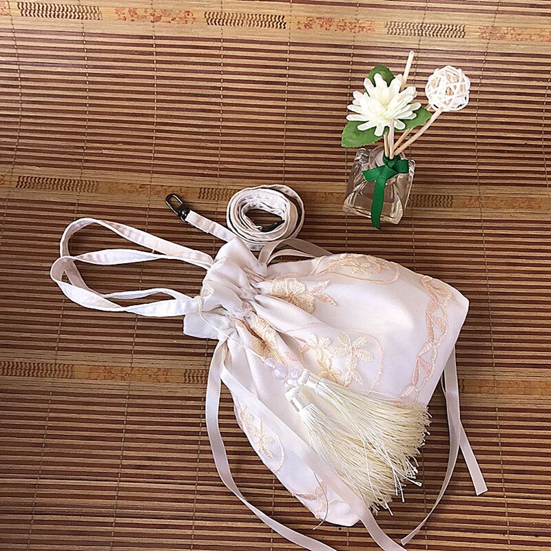 Sac à main rétro alasir pour femme, style chinois, hanfu, petites fleurs brodées, en dentelle, à bandoulière, mini sac à main rétro pour femme, sacs à ficelle: 6