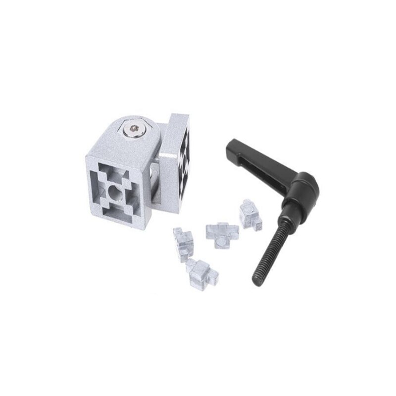Bisagra móvil 4040 con mango, Conector de ángulo de perfil de aluminio Industrial, bisagra Universal con mango