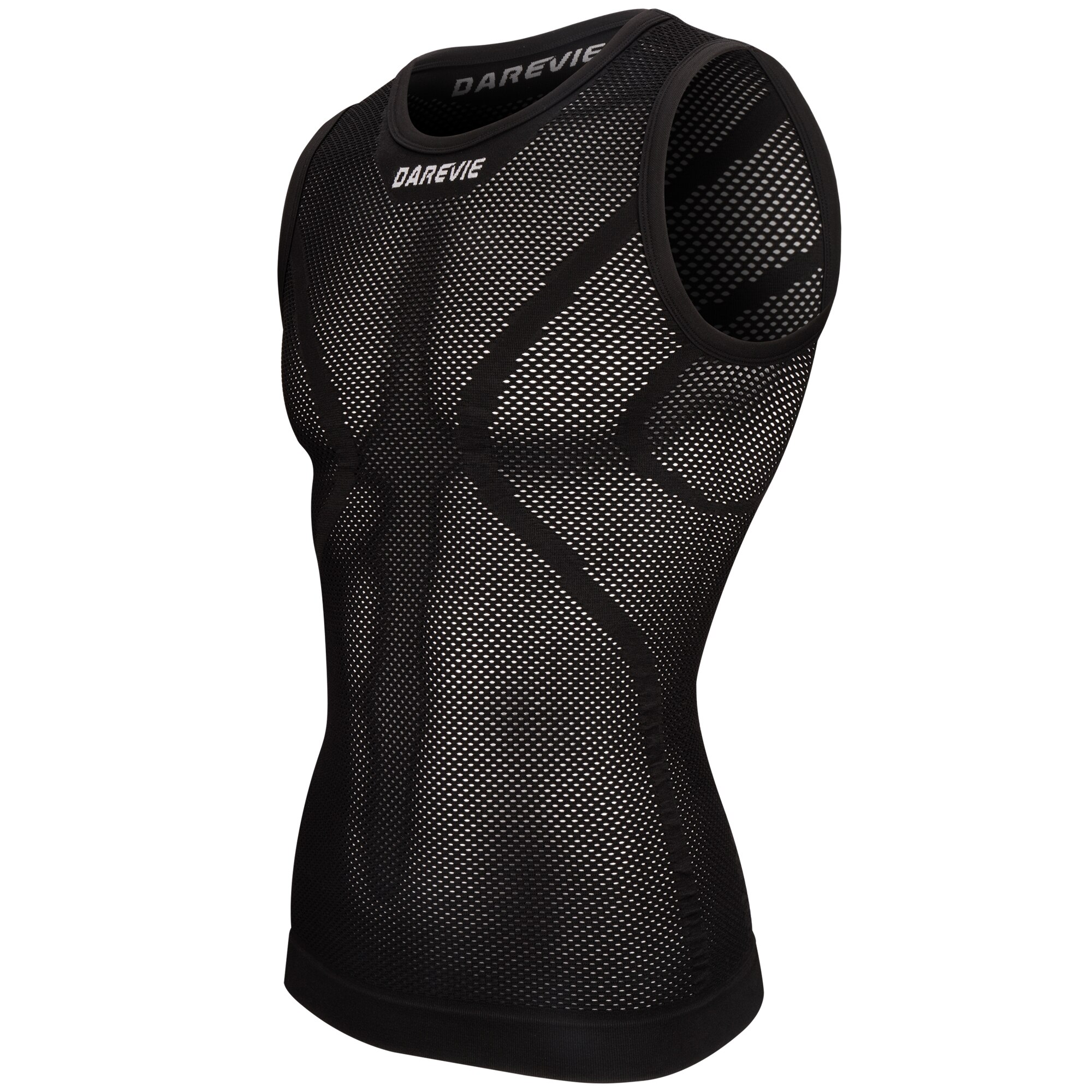 DAREVIE ciclismo primera capa hombre compresión sin costuras ciclismo deportes interior primera capa base de bicicleta: L / Negro