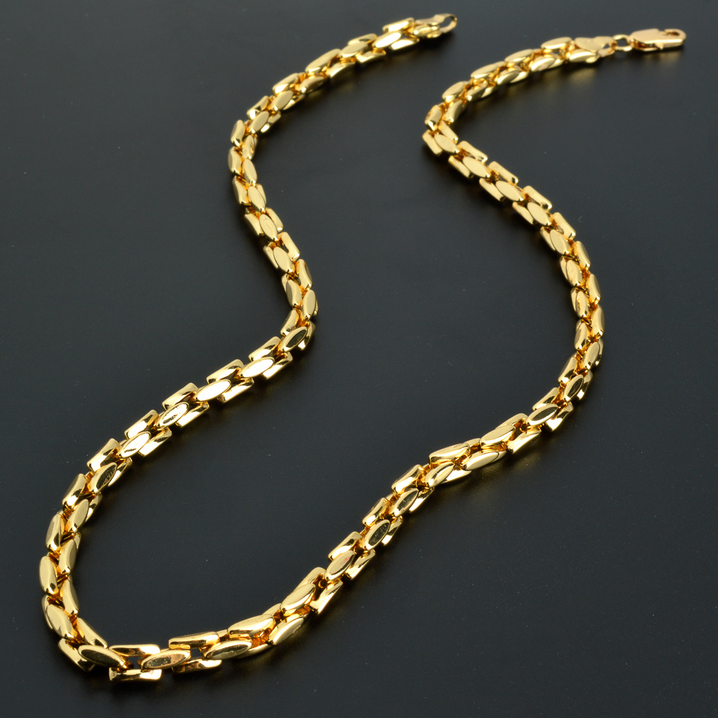 Hiphop Punk Curb Cubaanse Ketting voor Vrouwen Man Verklaring Italiaanse 18K Goud Kleur Choker Trendy Dagelijks Bruiloft Cadeau