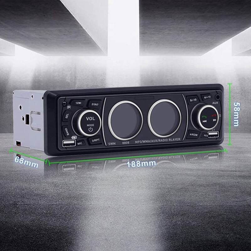 Car Stereo With Bluetooth Single Din In Car Stereo Car Radio Car Audio Stereos For Car Support USB Port, SD Card AUX In