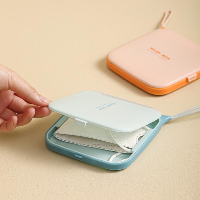 square portable mask plastic storage box simple and compact antifouling and dustproof temporary storage box