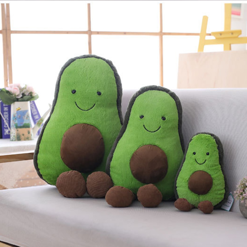 22-45cm Plush toy Green Avocado doll cushions Cartoon avocado fruit large pillows Home decor ornaments Luxury filling Girl