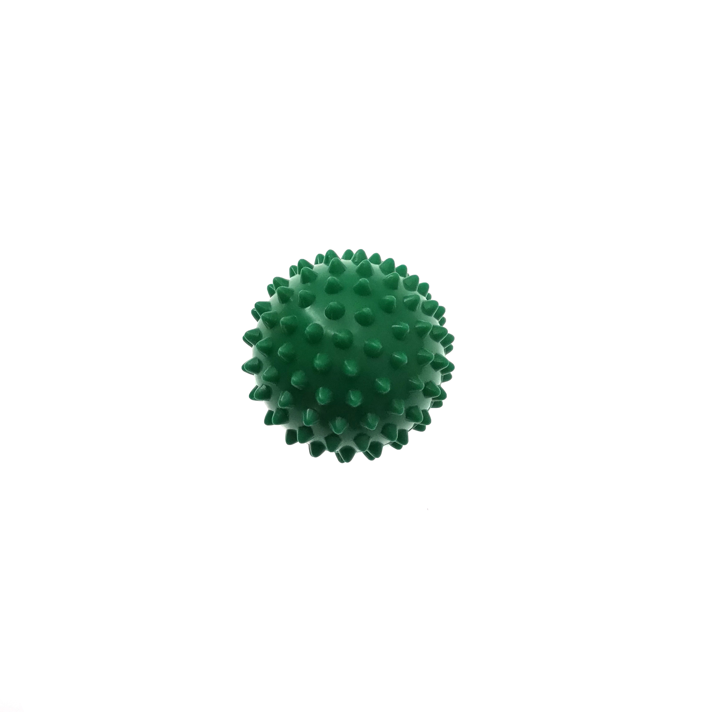 Holdbar pvc spiky massage bold udløser punkt sport fitness hånd fod smertelindring plantar fasciitis reliever pindsvin 7cm bolde: Grøn