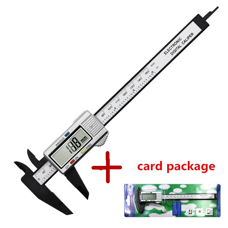 150mm 0.1mm Electronic Digital Caliper Carbon Fiber Dial Vernier Caliper Gauge Micrometer Ruler Caliper Digital Carpenter Tools: 4