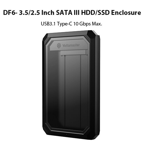Yottamaster 2.5 3.5 tums hårddiskhölje hdd ssd sata 6 gbps 10 gbps hdd hdd typ-c typ -b 12 v 2a 7-9.5mm 7-15mm hölje