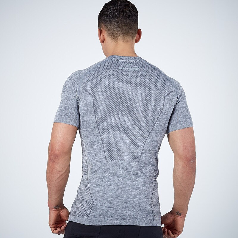 2021 nuovi uomini in esecuzione T-shirt sportiva attillata compressione maglietta asciutta rapida palestra maschile Fitness Bodybuilding jogging Tees top abbigliamento