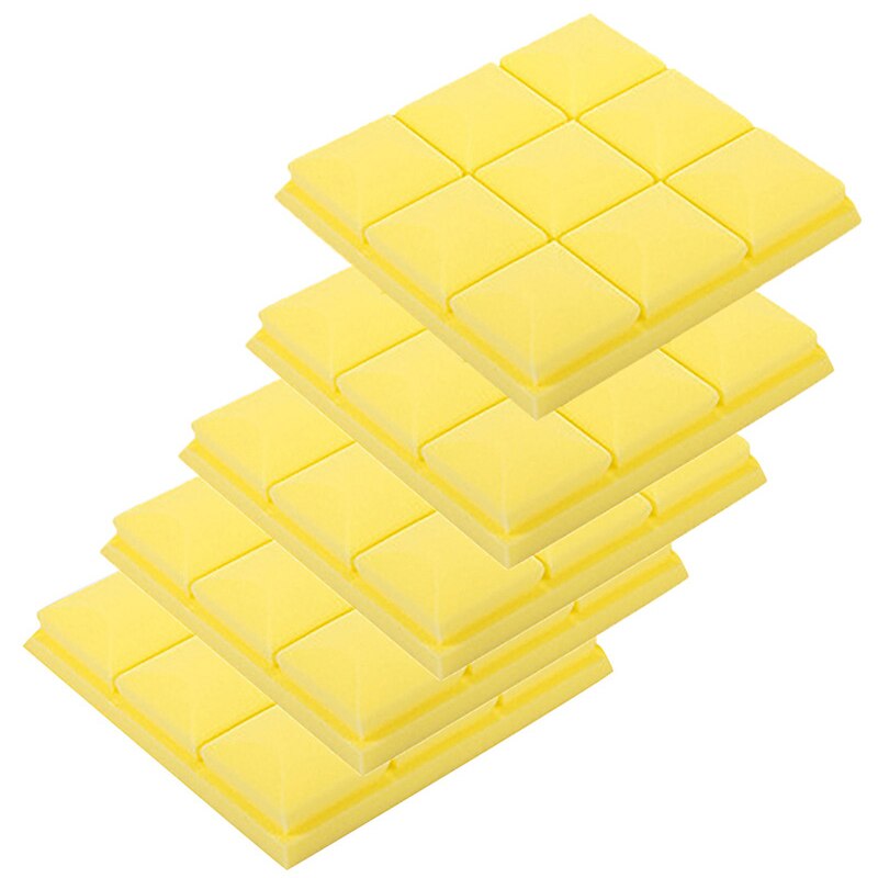 5 Pcs Akoestische Geluiddichte Schuim Geluidsabsorberende Panel Voor Home Studio Ktv 30X30Cm In Voorraad: Yellow