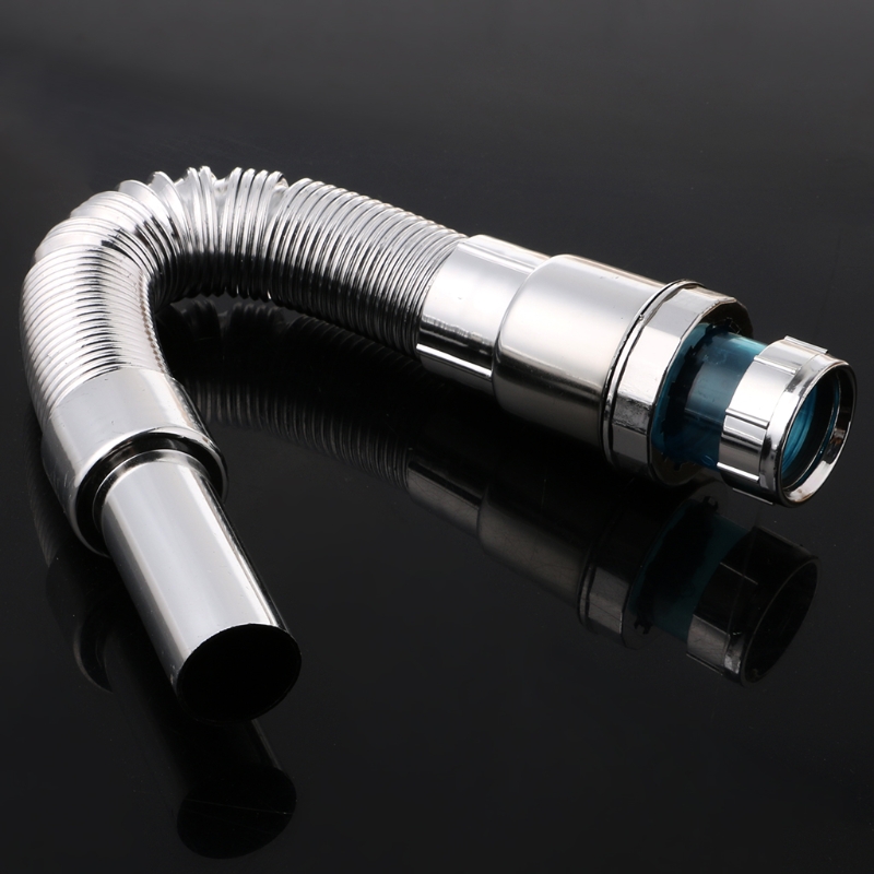 ABS Kitchen Sewer Pipe Flexible Sink Drains Downcomer Wash Basin Plumbing Hose