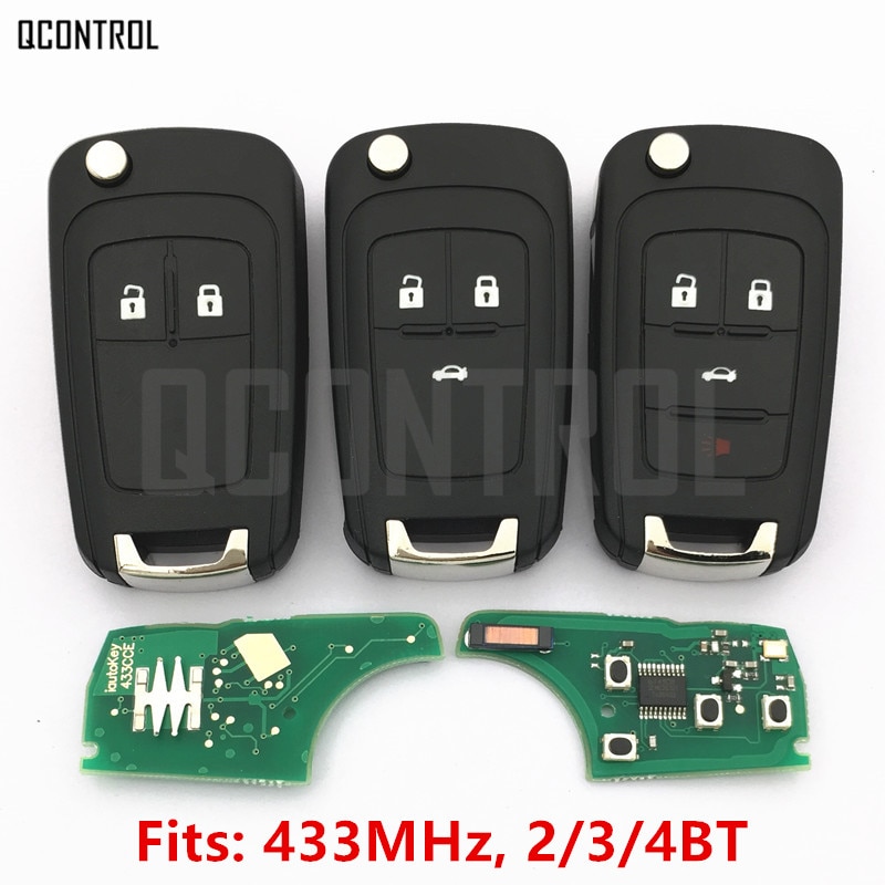 Qcontrol Auto Alarm Afstandsbediening Sleutel Fit Voor Chevrolet Malibu Cruze Aveo Spark Sail 2/3/4 Knoppen 433Mhz Deur lock