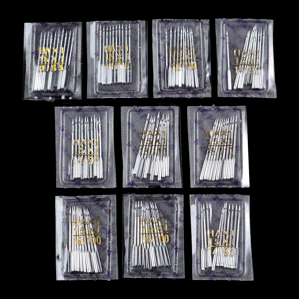 Organ Embroidery Needles 75 11 50 PCS Household Sewing Machine Needles HAX1 9/65 11/75 12/80 14/90 18/110 21/130 For Singer Brother Sewing Machine Needles 90/14 Embroidery Machine Needles