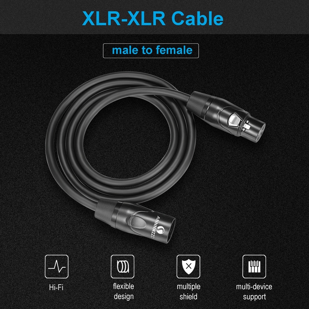 XLR Kabel Mikrofon Audio- Klang Kabel XLR Männlich zu Weiblich Kabel XLR Verlängerung Mikrofon Kabel für Audio- Rührgerät Verstärker XLR schnur