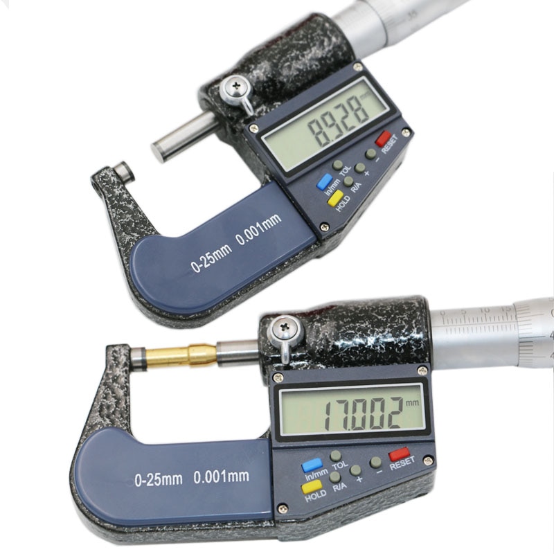 Digitale Micrometer 0-25 Mm 0.001 Mm Metric/Inch Elektronische Buiten Micrometro Carbide Tip
