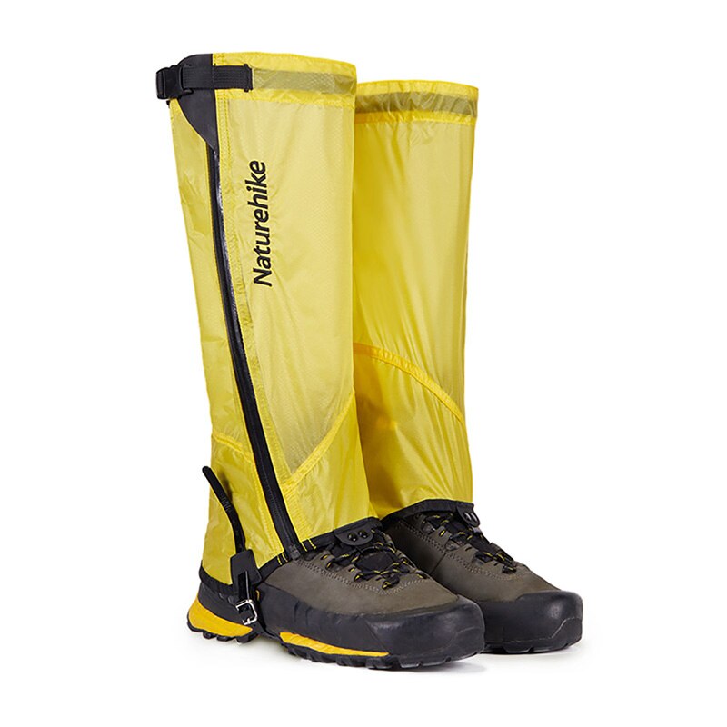 Naturehike Outdoor Lightweight Hiking Snow Cover Windproof and cold snow nylon shoes cover Hiking Gaiters: Yellow / 44-46