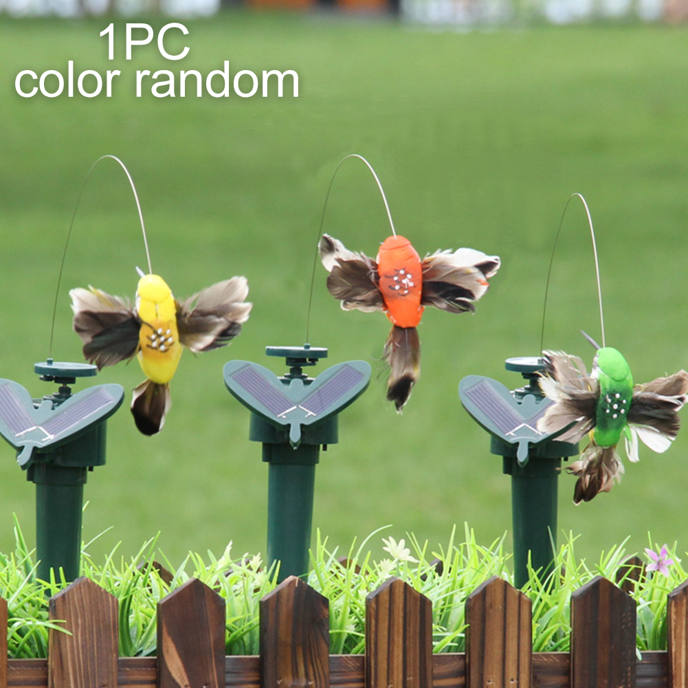 Colorida decoración de jardín de humidificador eléctrico, energía Solar, luz de Pascua volando alegremente, Color aleatorio #734