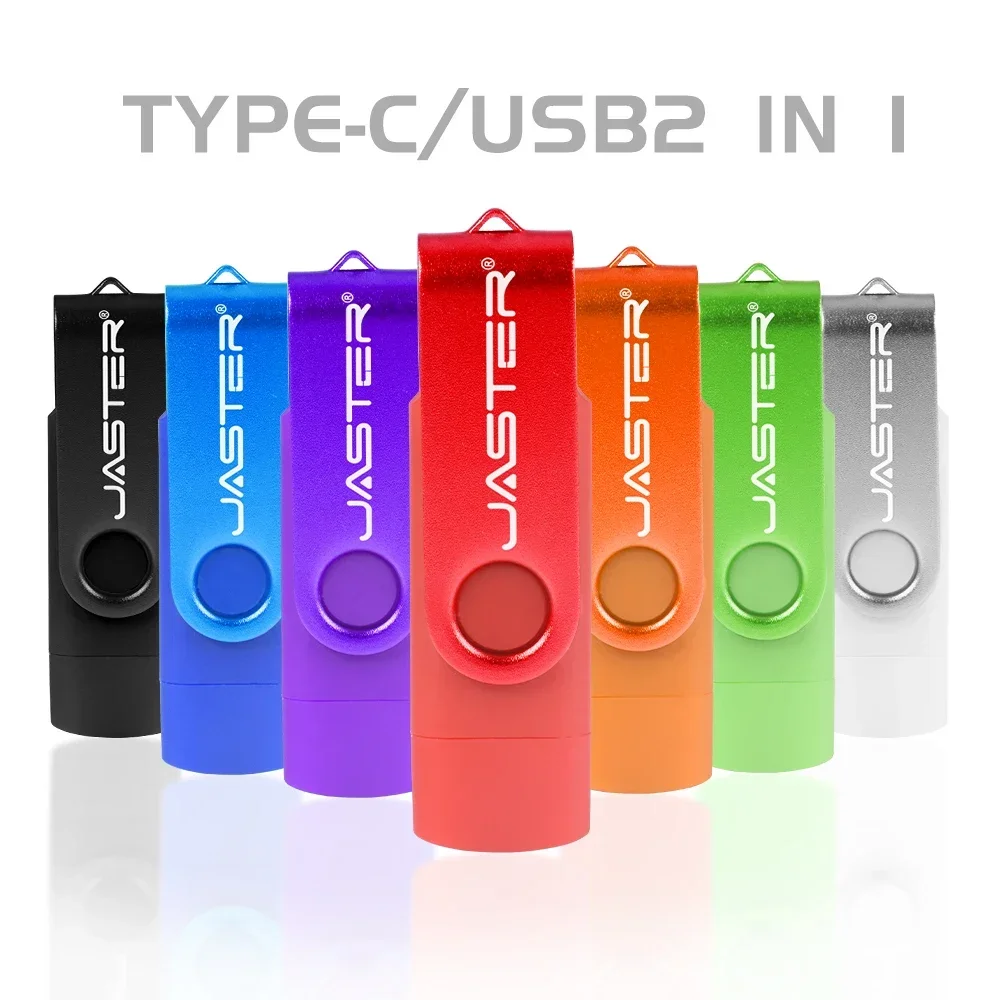 TYPE-C USB-flashdrive 128 GB Gratis sleutelhanger Memory Stick Creatief relatiegeschenk Rode pendrive 64 GB Echte capaciteit U-schijf Blauw 32G