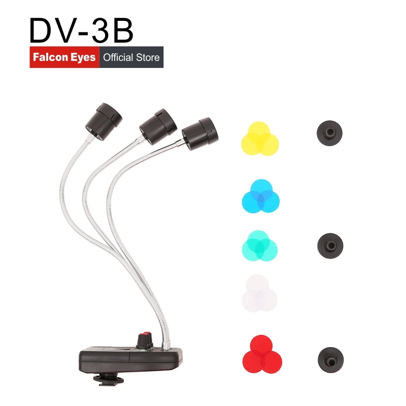 FalconEyes Triple 3 LED Magie Hintergrund Licht für Makroaufnahmen DV-3B