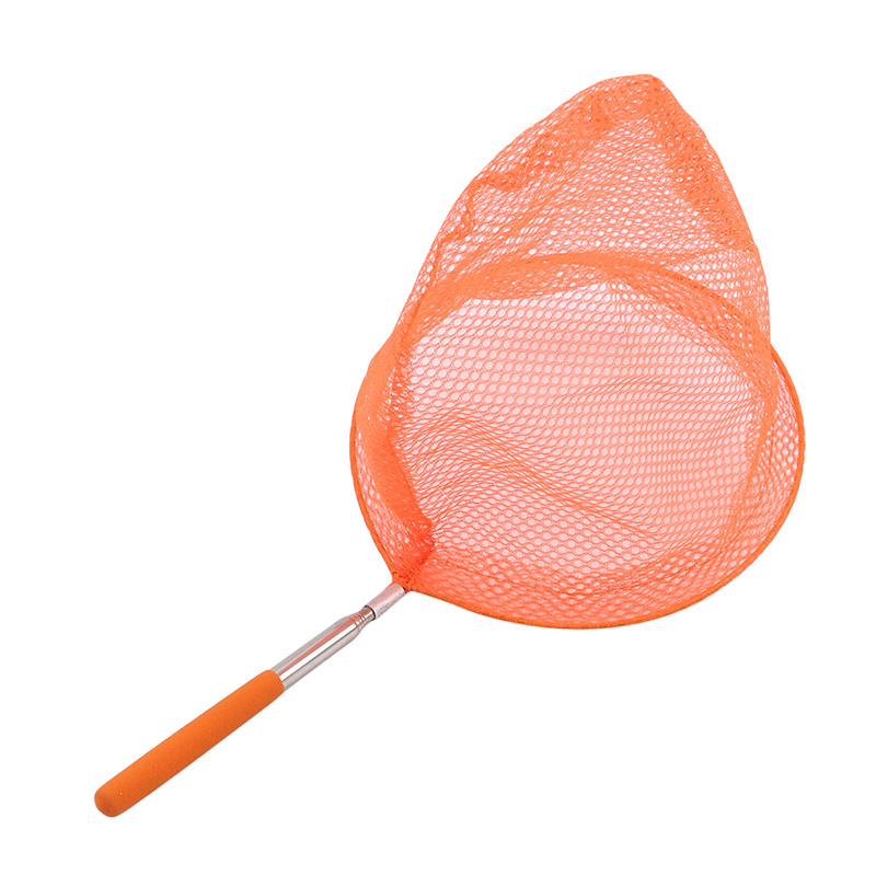 Red de pesca retráctil para niños, malla de nailon plegable de acero inoxidable para exteriores, insectos, mariposas y libélulas: Rojo