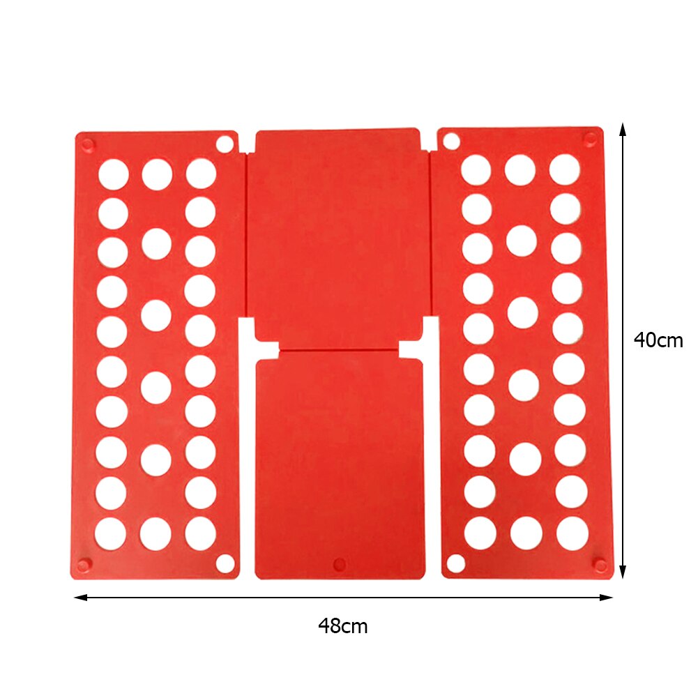 Plastic Garment Folding Board Adjustable Shirts Laundry Clothes Holder for Home Clothes Holder Wardrobe Storage Organizing: Red