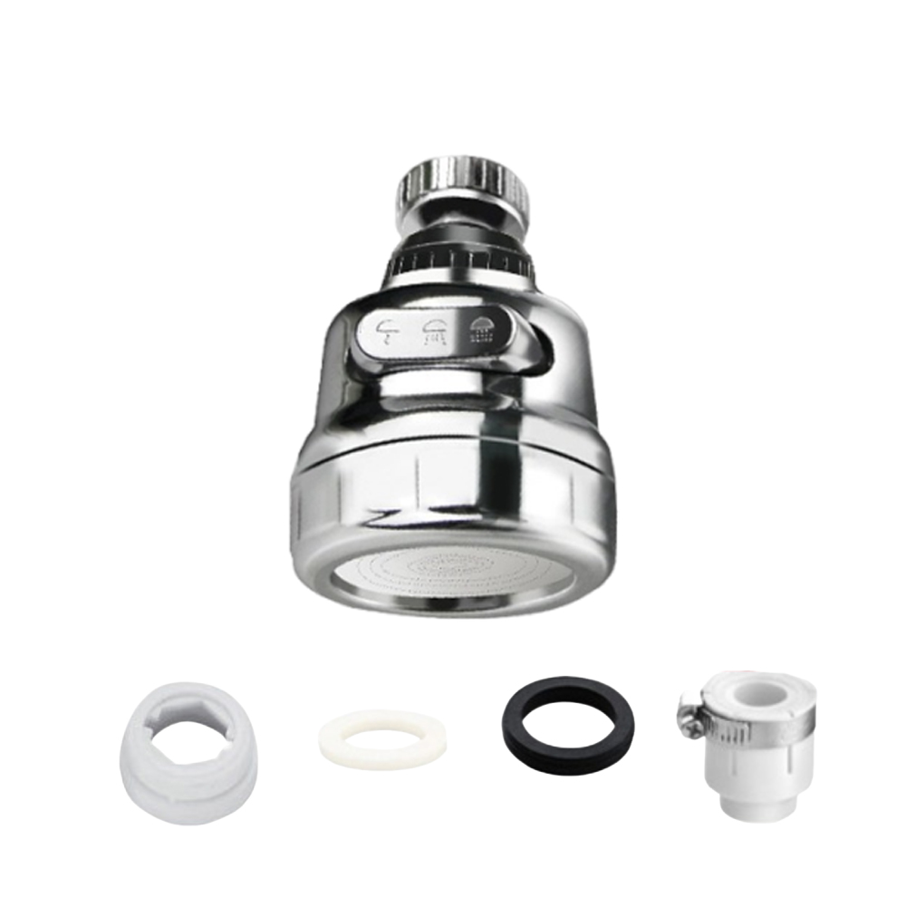 Oauee 360 graus giratória torneira da cozinha arejador ajustável modo duplo pulverizador filtro difusor de poupança água bico torneira conector: Branco