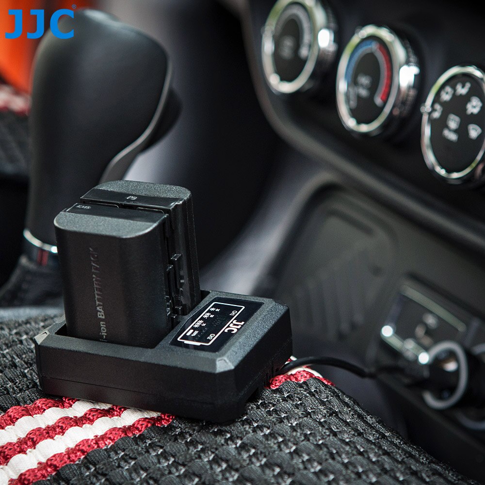 JJC USB Dual Battery Charger for Canon LP-E6 LP-E6N EOS R R5 R6 6D Mark II 5D Mark IV III II 70D 80D 6D 7D Replaces LC-E6 LC-E6E