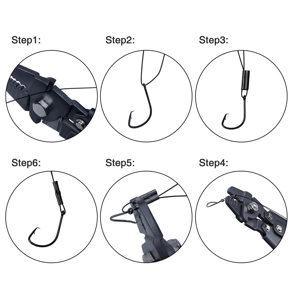 Wire Rope Swager Fishing Crimpers Plier Tool For Copper Fishing Line Crimp Sleeves Swivels Snaps Up To 2.2mm Premium Rigging