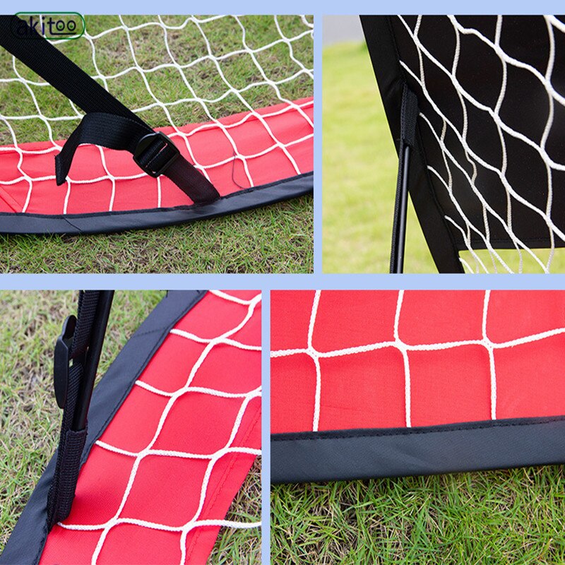 Akitoo kinderen voetbal doel opvouwbare draagbare voetbal netto 3 of 4 persoon frame deur frame voetbal deur frame speelgoed #1414