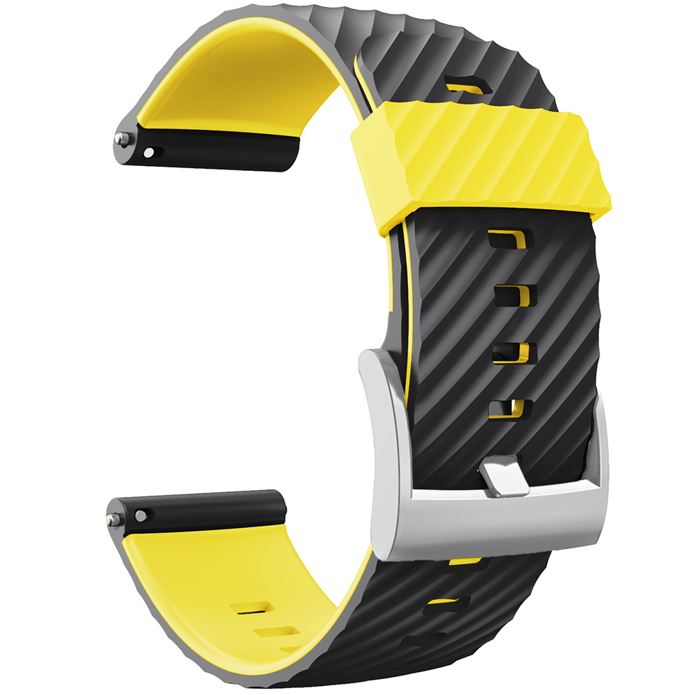 per Suunto 7/Suunto 9 cinturino di ricambio cinturino sportivo in silicone morbido per Suunto 9 Baro/9 spartano/9 GPS 24mm cinturino