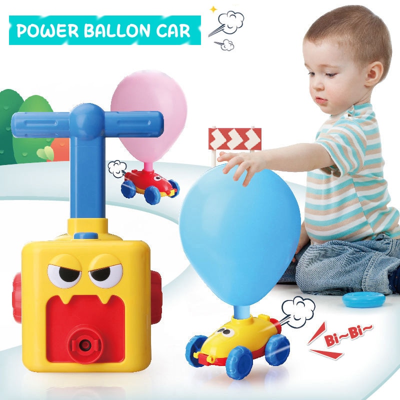 Nuovo Divertente Puzzle Educativi di Alimentazione Palloncino Lancio Torre Giocattolo Inerzia Auto Palloncino Aerodinamico Scienza Esperimento giocattolo Per Bambini Regalo