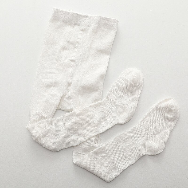 Pantimedias de malla fina para bebé y niña, medias de princesa con lazo bonito, medias blancas de algodón suave: white / 1-2 years old