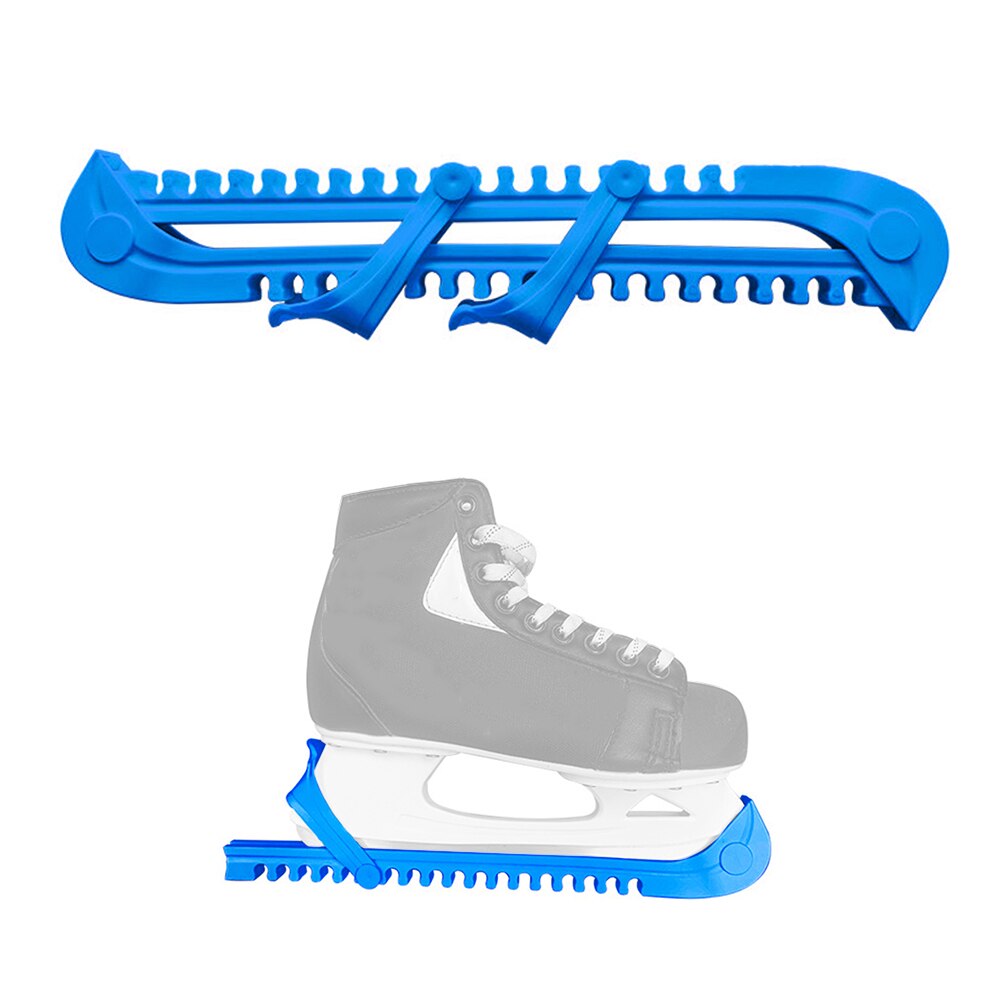 Adjustable Ice Skate Blade Protector Cover Soft and Non Slip Blade Skate Guards Protective Figure Skating Sports Accessories: Blue