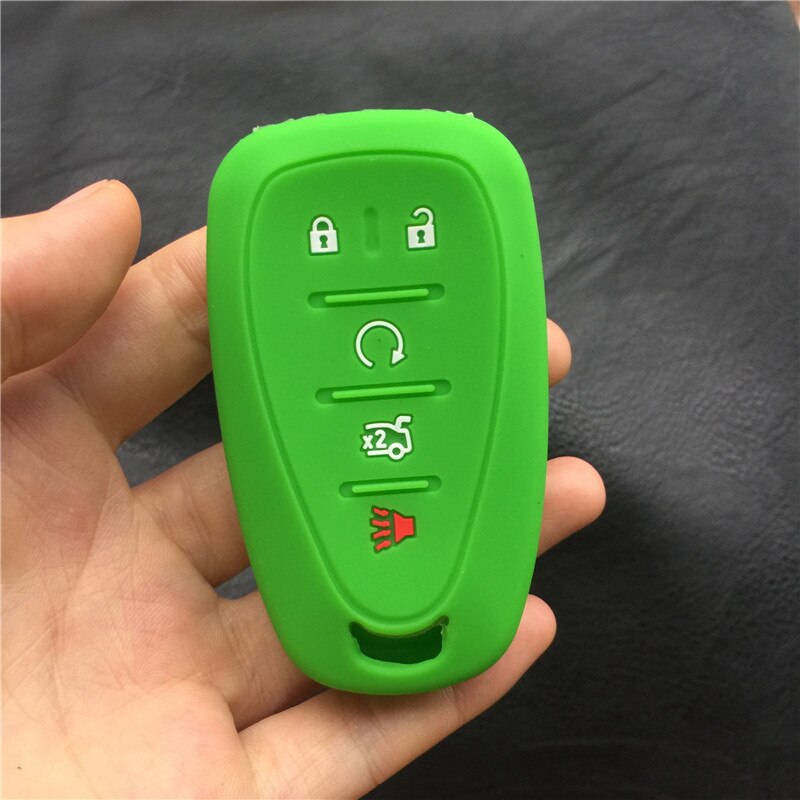 ZAD Silicone Car Key Cover Case For Chevrolet Cruze Malibu XL Camaro 5 button Smart Remote Key Case Jacket FOB