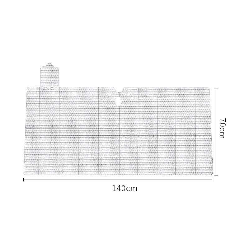 Bærbar bil solskærm universal frontrude folde fortykket aluminiumsfolie solcreme anti-ultraviolet sommersolskærm: 140 x 70cm