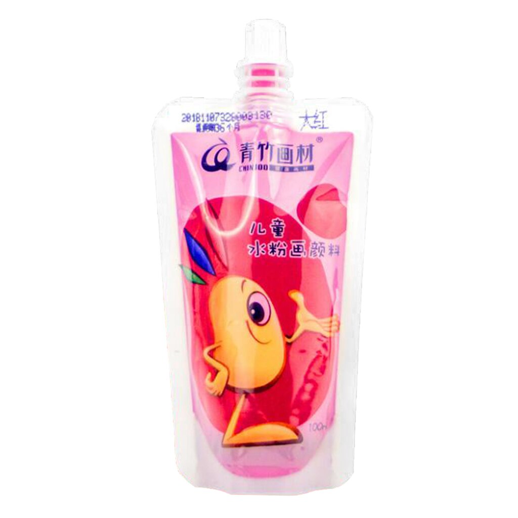 Pinturas Gouache para niños, pigmentos no tóxicos, suministros de arte para pintar acuarela, lienzo, madera, pared, tela, 100ml: Rojo