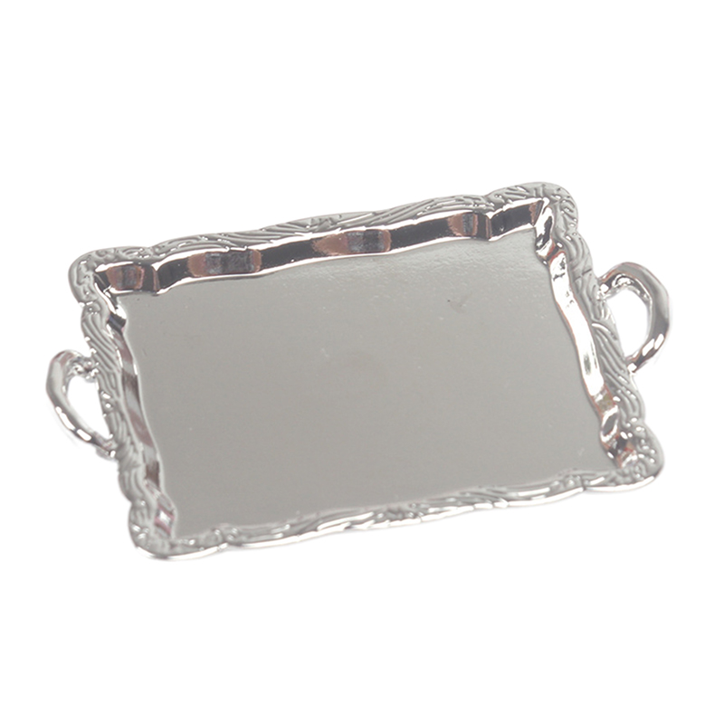 1pcs Dollhouse Miniature Metal Cakes Trays Bread Clip Desserts Plate Kitchen Model Decor Toy Doll House Accessories