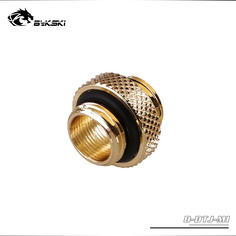 BYKSKI G1/4'' Mini Dual External Thread Connection double male adapter thread 4.5MM Computer Accessories Fittings: gold