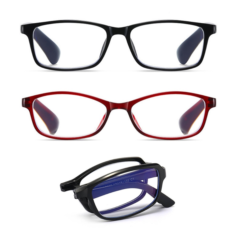 Glasögonstyrka  +100 to +400 färdiga presbyopiglasögon fällbara synvård långsynthet läsglasögon lättvikt