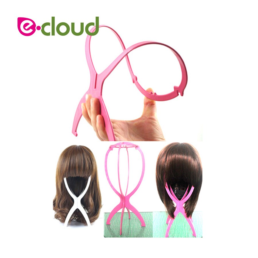 Adjustable Wig Stands Plastic Holding Standing Folding Salon Practice Portable Hat Wig Stand Hair Cap Display Stand Tools