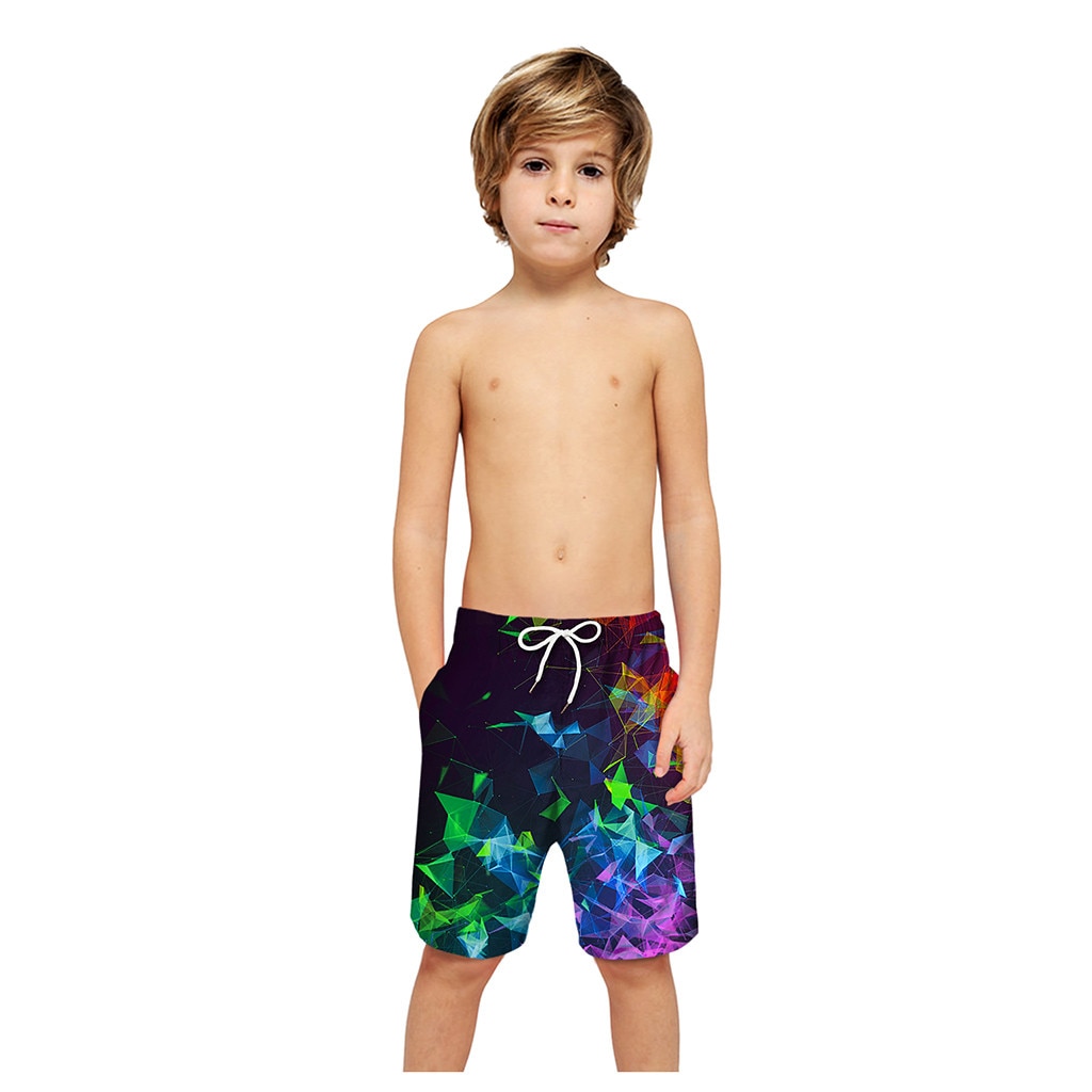 Boys Kids Children Swim Shorts Pants 3D Print Swim Swimwear Beach Shorts Pants QuickDry Swimtrunk Summer Clothing #325: XL