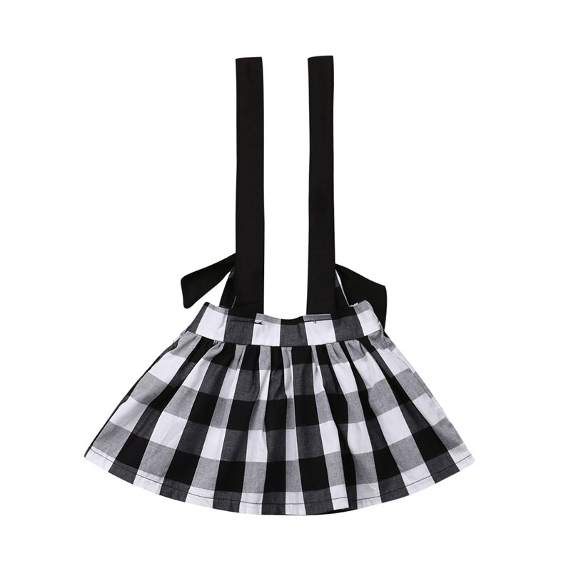 Emmababy Girls Skirt Summer Toddler Baby Girl Party Princess Cotton Strap Skirt Plaid Kids Skirts Girls Sundress 6M-4Y: 6M