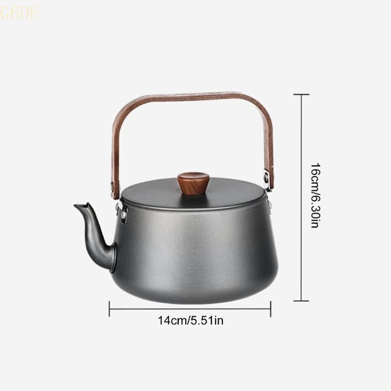 G6DE Camping Pots Water Boilers Outdoor Aluminum Alloys Teas Kettle Portable Teapot