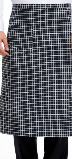 Restaurant kitchen food service cotton long apron for waiter waitess chef apron cook apron: long black