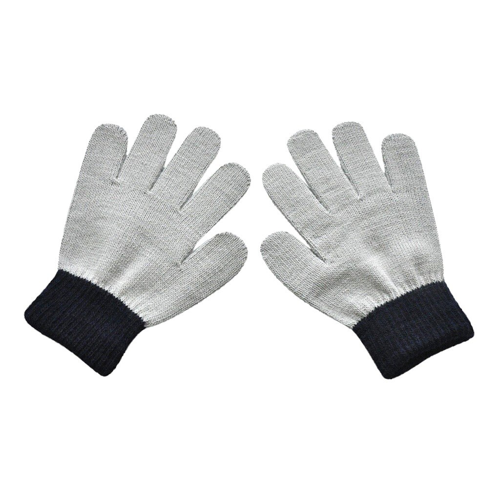 Gants d'hiver pour enfants | Gants couleur unie, gants chauds et tricotés pour enfants, rekawiczki dzieciece # yl: 4
