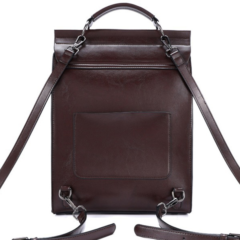 Rindsleder Rucksack Frauen Jahrgang Echtes Leder Schule Tasche England Hochschule Stil Luxus Schulter Tasche Damen Handtaschen