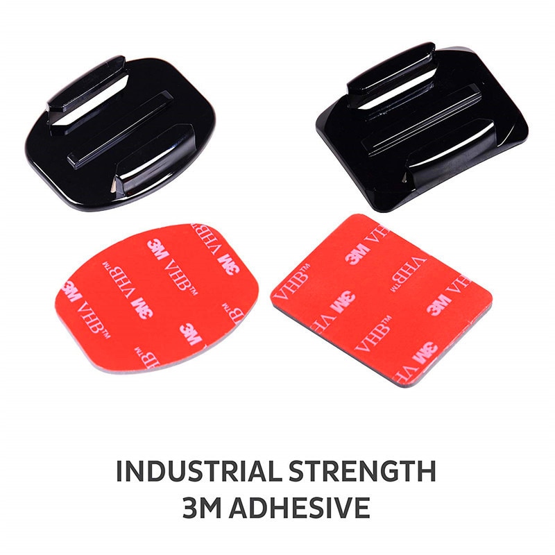 Supports adhésifs pour GoPro 8 7 6 5 4 supports plats incurvés 3M tampons collants pour Go Pro Xiaomi Yi SJCAM Action caméra casque voiture