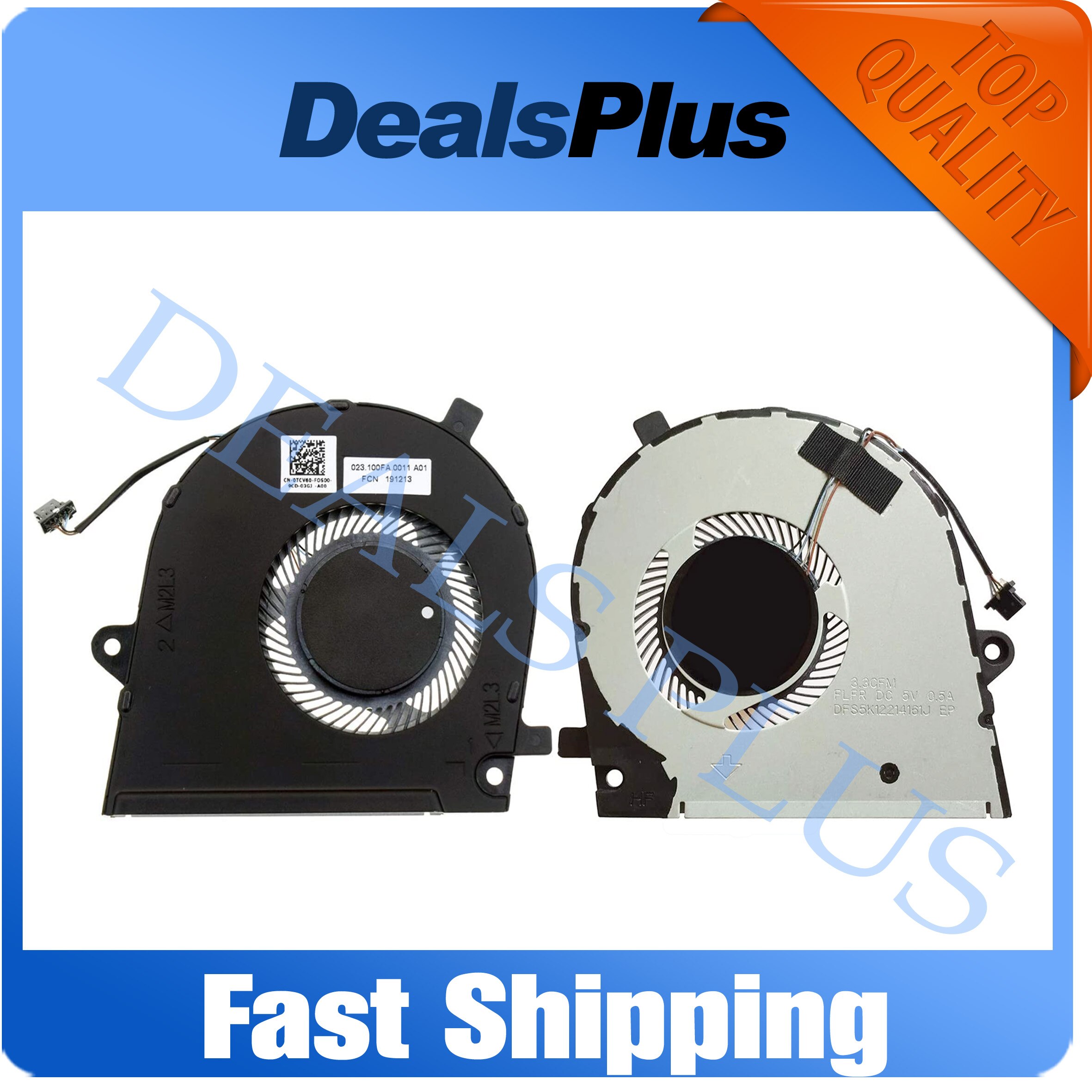 1PCS CPU Cooler Cooling Fan For Dell VOSTRO 5391 5390 7391 DFS5K12214161J FLFR 0TCV60 TCV60 023.100FA.001