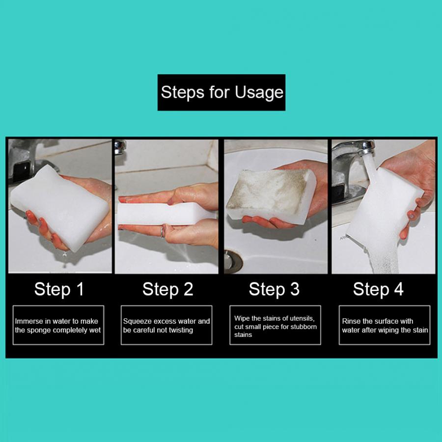 Cleaning Sponge Household Kitchen Cleaning Sponge Wiping Tool for Dish Faucet Shoes Stubborn Stains Removal Dish Sponge