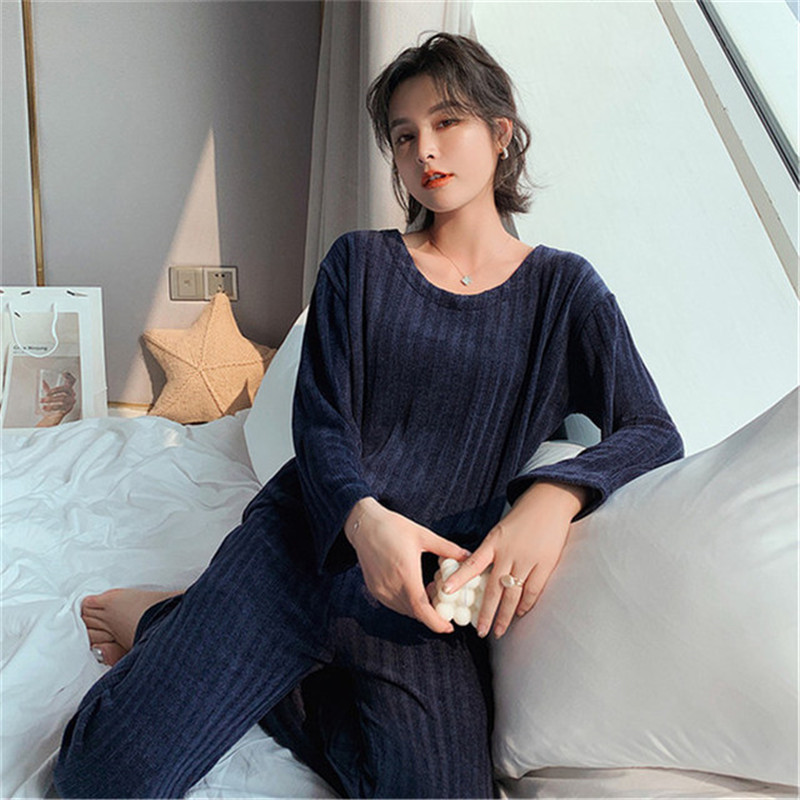 JULY'S LIED Vrouw Winter Flanellen Pyjama Sets 2 Stuks Warme Pyjama Dikke Nachtkleding Vrouw Casual Homewear: 06 / XL
