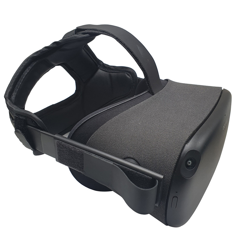 Coussin de sangle de tête VR pour Oculus Quest/ Rifts casque VR bandeau confortable fixation coussin en cuir coussin en mousse sangle de tête antidérapante